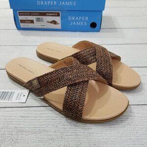 Draper James Alex Cross Strap Sandals Womens Size 9 - Brown